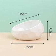 Pet Supplies Bowl Ceramic Cat Bowl Dog Bowl Oblique Mouth - 0 - CJ - White - CJGY102954101AZ