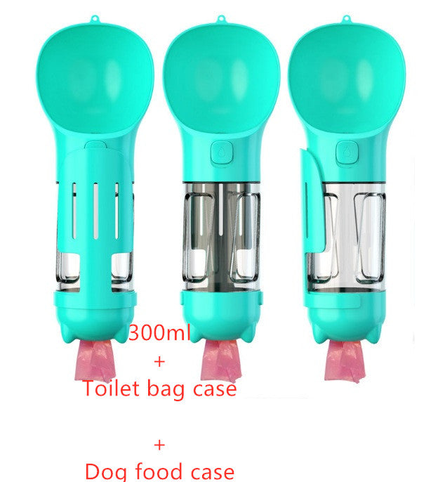 Pet Water Bottle Feeder Bowl Garbage Bag Storage Portable Pet Outdoor Travel 3 In 1 Dog Water Bottle - 0 - CJ