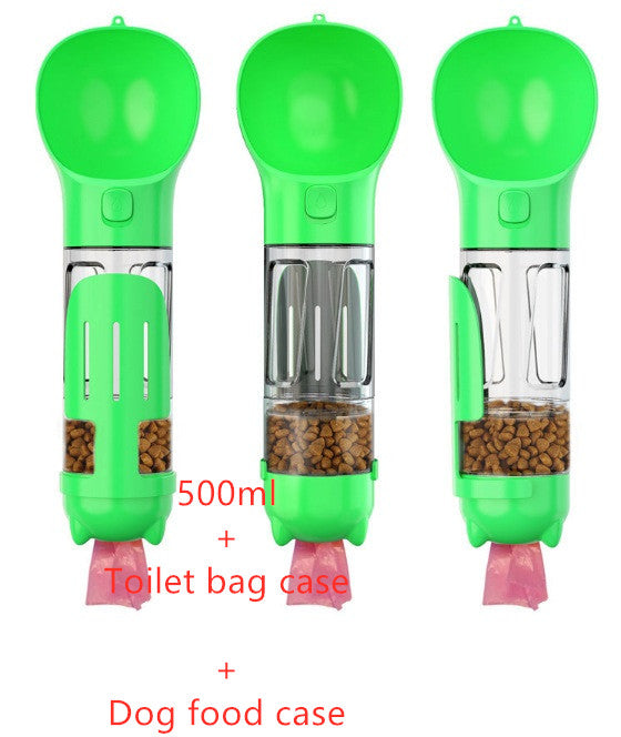 Pet Water Bottle Feeder Bowl Garbage Bag Storage Portable Pet Outdoor Travel 3 In 1 Dog Water Bottle - 0 - CJ
