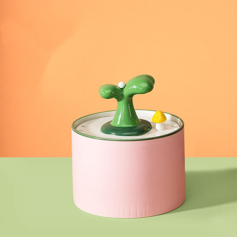 1.5L Electric Ceramic Cat Drinking Water Fountain For Cats Dogs Drinking Bowl Automatic Cat Water Fountain Dispenser - 0 - CJ - Pink - Small - CJMY106066503CX