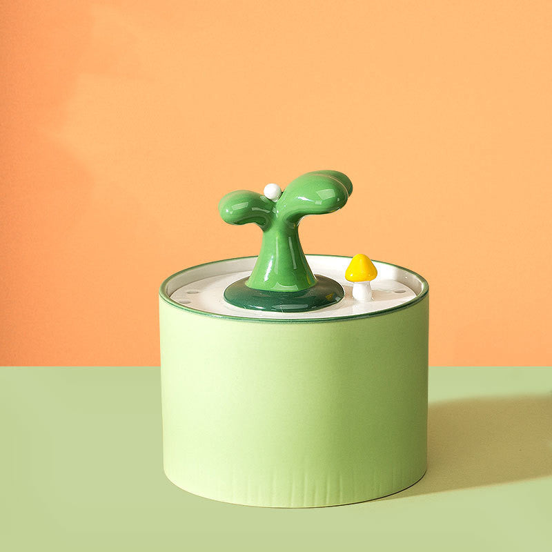 1.5L Electric Ceramic Cat Drinking Water Fountain For Cats Dogs Drinking Bowl Automatic Cat Water Fountain Dispenser - 0 - CJ - Green - Small - CJMY106066505EV