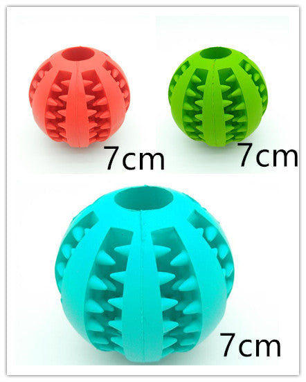 Pet Slow Feeder Dog Toy Cute Funny Rubber Dog Ball Toy - 0 - CJ - 3colors set - 7cm - CJJJCWGY00661 - 3colors set - 7cm