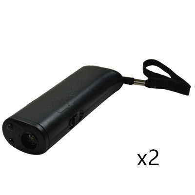 3 - in - 1 Anti Barking Dog Training Device Ultrasonic Dog Training Repeller  LED Flashlight - 0 - CJ - 2pcs Black - CJJJCWGX00011 - 2pcs Black