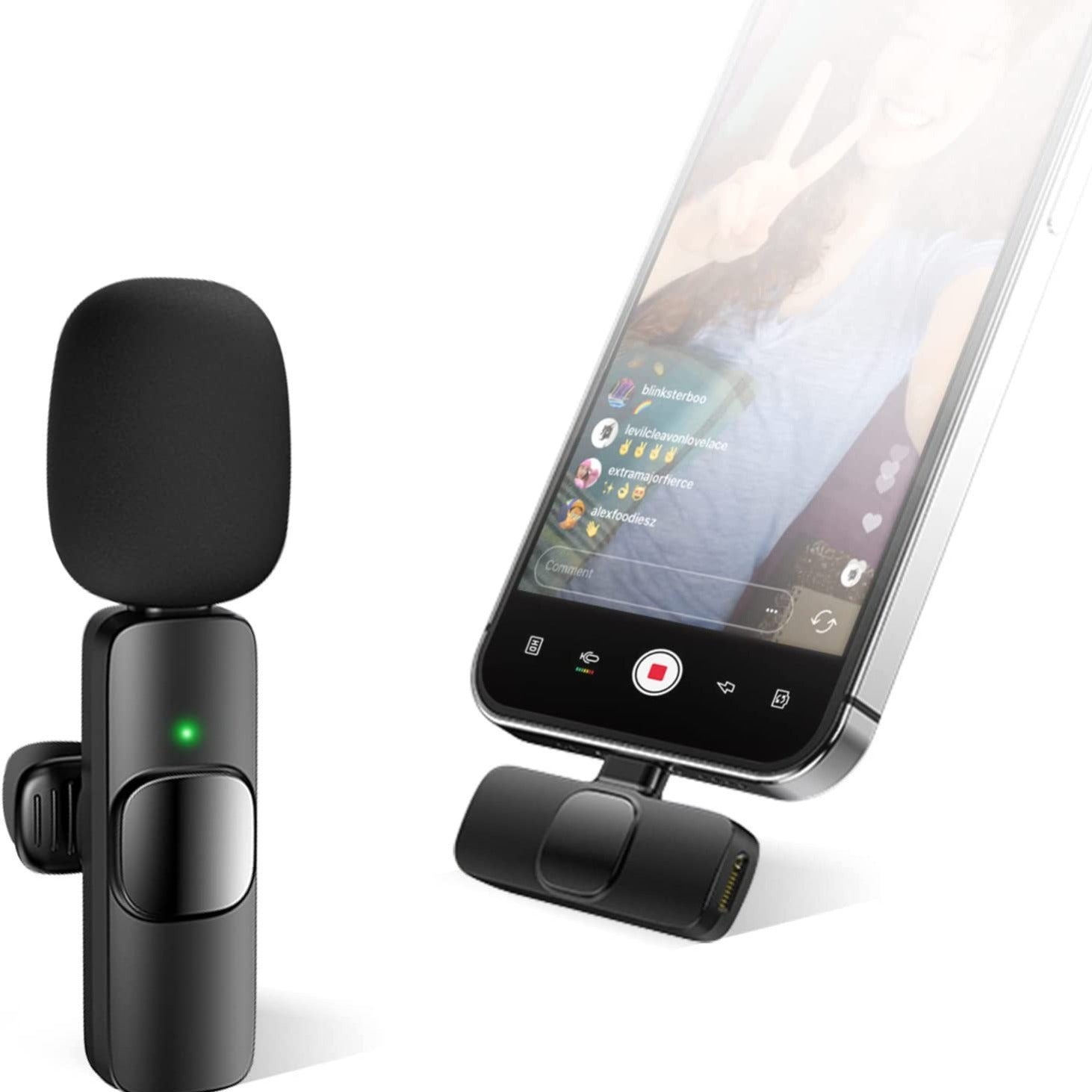 Wireless Lavalier Lapel Microphone For IPhone IPad Professional Wireless Clip Mic - Cordless Omnidirectional Condenser Recording Mic For Interview Video Podcast Vlog YouTube - 5 - CJ