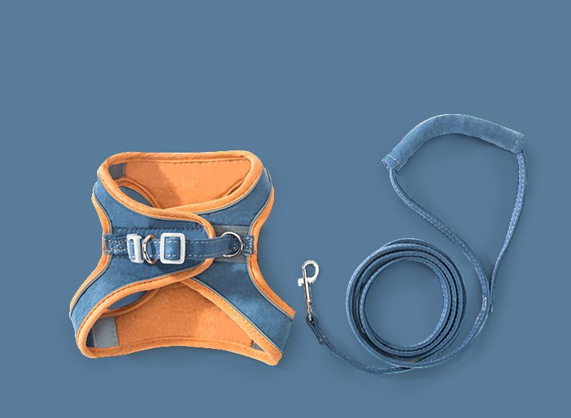 Cat Traction Rope Chest Strap To Prevent Breaking Free Pets Cat Strap - 0 - CJ - Orange blue - 3XL - CJGX109097412LO