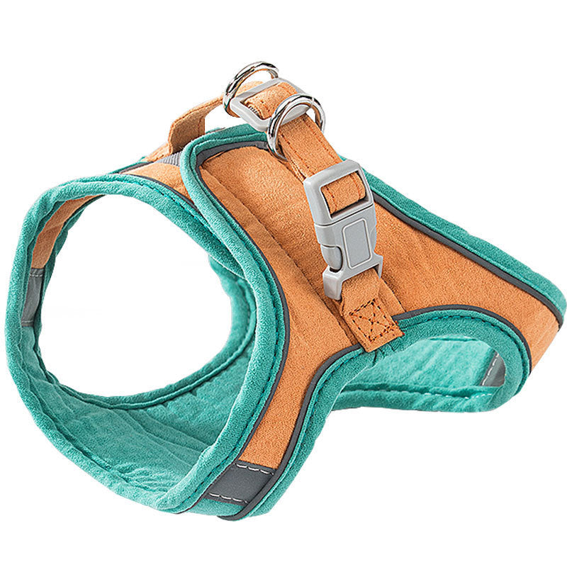 Cat Traction Rope Chest Strap To Prevent Breaking Free Pets Cat Strap - 0 - CJ - Green orange - 3XL - CJGX109097406FU