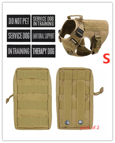 Military Tactical Dog Harness German Shepherd Adjustable Pet Dog Back - 0 - CJ - A - Set - CJJJCWGX00809 - A - Set