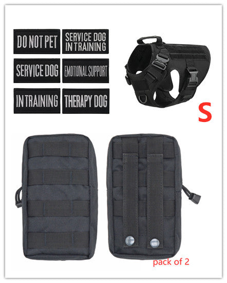 Military Tactical Dog Harness German Shepherd Adjustable Pet Dog Back - 0 - CJ - I - Set - CJJJCWGX00809 - I - Set