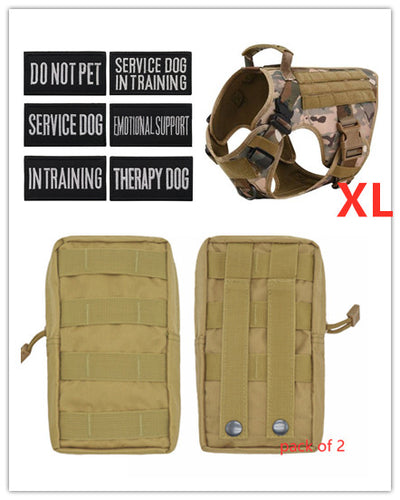 Military Tactical Dog Harness German Shepherd Adjustable Pet Dog Back - 0 - CJ - P - Set - CJJJCWGX00809 - P - Set