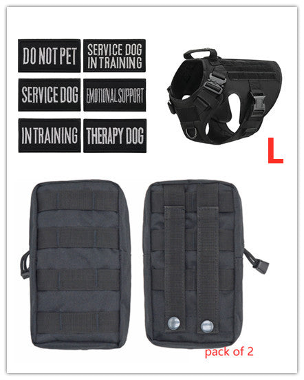 Military Tactical Dog Harness German Shepherd Adjustable Pet Dog Back - 0 - CJ - K - Set - CJJJCWGX00809 - K - Set