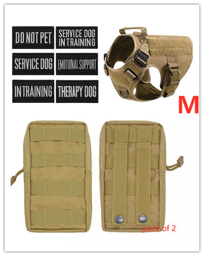 Military Tactical Dog Harness German Shepherd Adjustable Pet Dog Back - 0 - CJ - B - Set - CJJJCWGX00809 - B - Set