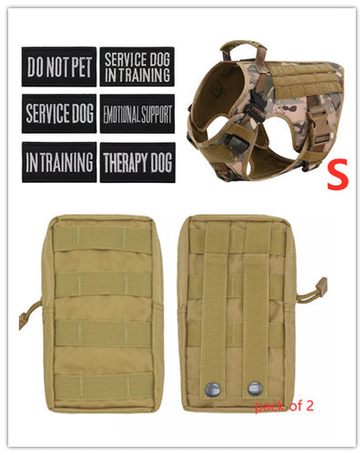 Military Tactical Dog Harness German Shepherd Adjustable Pet Dog Back - 0 - CJ - M - Set - CJJJCWGX00809 - M - Set