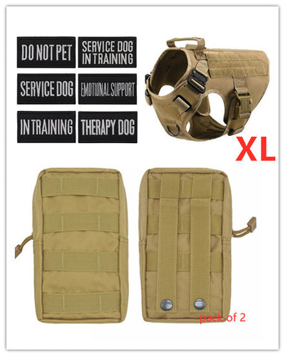 Military Tactical Dog Harness German Shepherd Adjustable Pet Dog Back - 0 - CJ - D - Set - CJJJCWGX00809 - D - Set