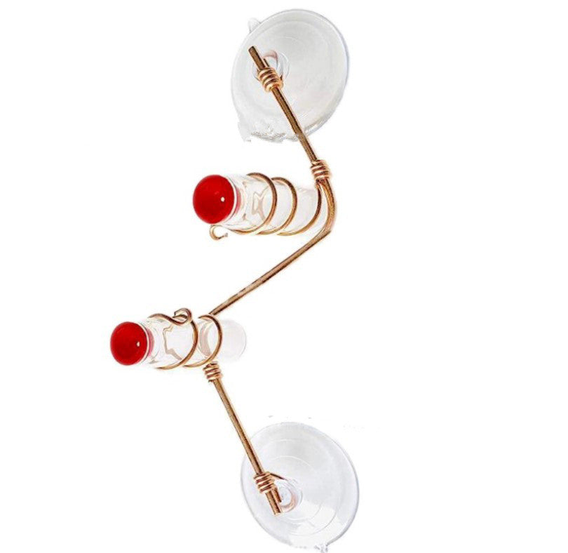 Garden Bird Feeder Supplies Hummingbird Feeder Drinker Suction Cup Easy To Clean Deck Garden Decor Bird Feeders for Wild Birds - 0 - CJ - 2 bottles - CJNY109932301AZ