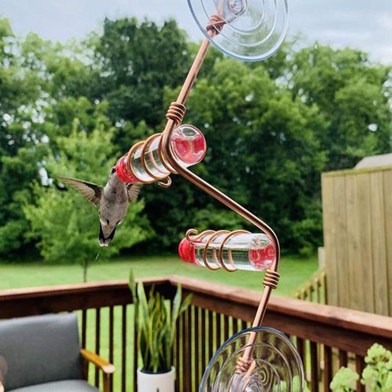 Garden Bird Feeder Supplies Hummingbird Feeder Drinker Suction Cup Easy To Clean Deck Garden Decor Bird Feeders for Wild Birds - 0 - CJ