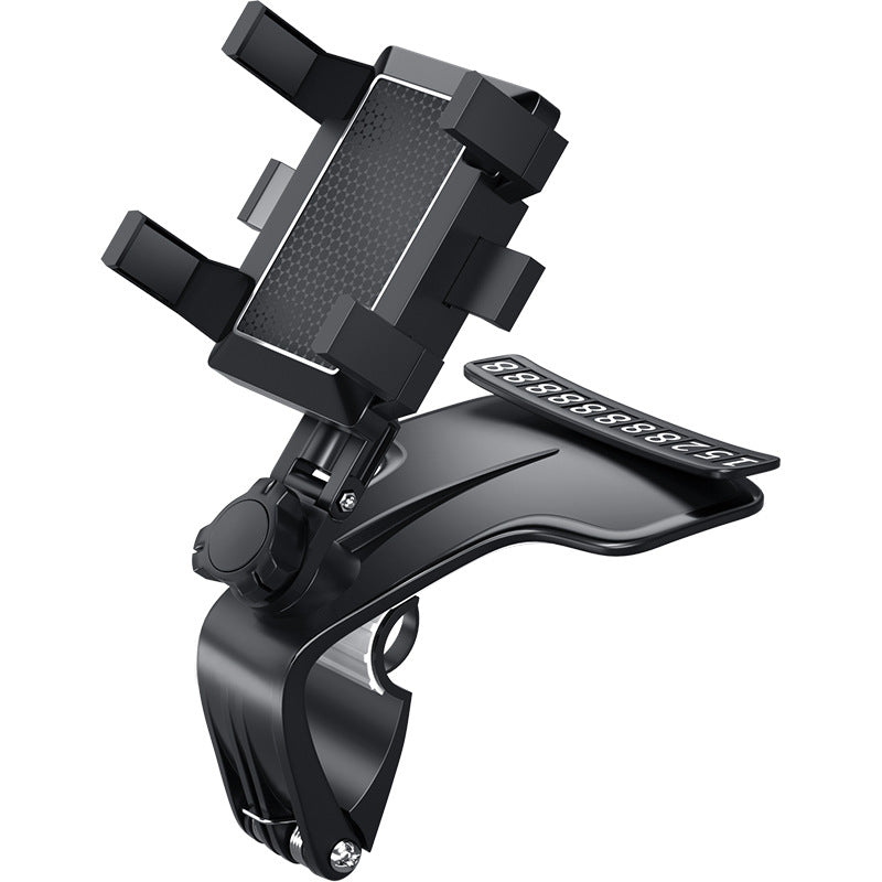 New Car Phone Holder Rotary Adiustable Navigation Car Phone Stand Multi - Function With Parking Card Automotive Goods - 0 - CJ - Black - CJQC112088101AZ