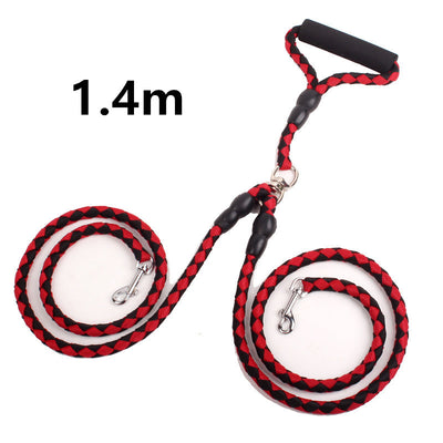 Double - Ended Traction Rope For Walking The Dog Hand - Double - Ended Traction Rope One Plus Two Leash Collar Pet Supplies Dog Collar - 0 - CJ - Red1.4m - CJJJCWGY00201 - Red1.4m