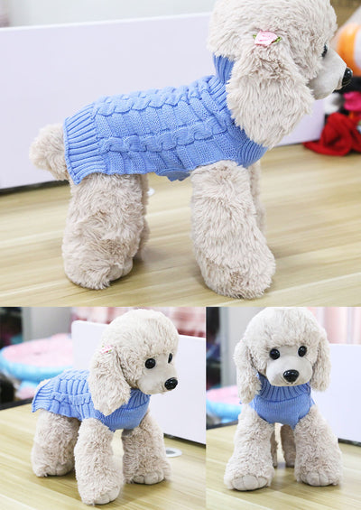 Cashmere Twisted Rope Pet Sweater, Dog Clothes, Pet Products - 0 - CJ