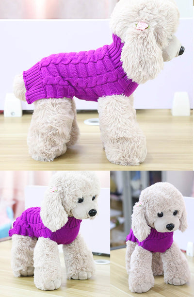 Cashmere Twisted Rope Pet Sweater, Dog Clothes, Pet Products - 0 - CJ