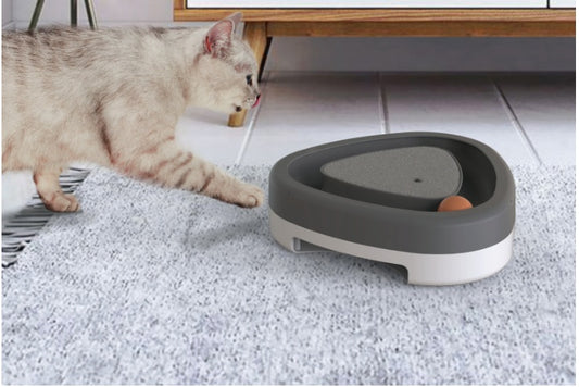 Pet Cat Self - hey Toy Smart Funny Cat Triangle Turntable Electric Toy Cat Scratcher - 0 - CJ