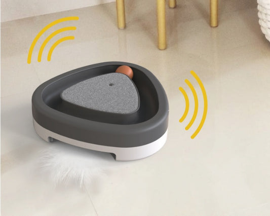 Pet Cat Self - hey Toy Smart Funny Cat Triangle Turntable Electric Toy Cat Scratcher - 0 - CJ