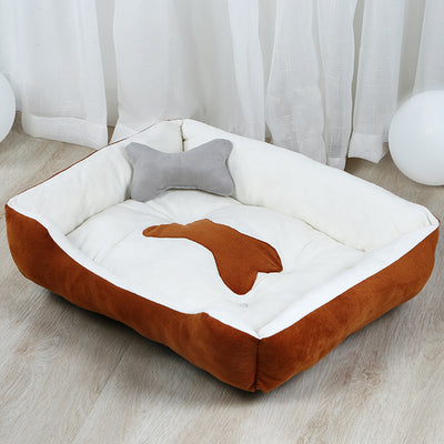 Large Dog Teddy Dog Pet Kennel - 0 - CJ - Brown kennel - 90x70cm - CJGY115245610JQ