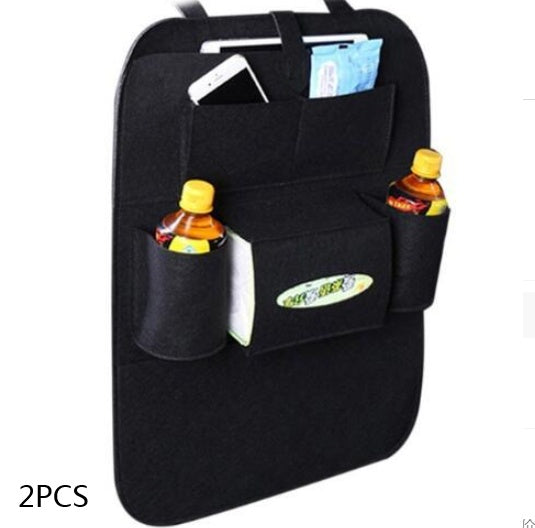 Multi - Purpose Auto Seat Organizer Bag - 0 - CJ - Black 2pcs - CJQCNBQC00007 - Black 2pcs