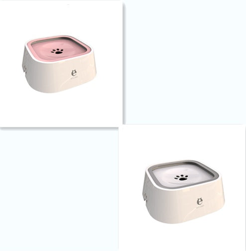 Non - wet Mouth Dog Bowl, Floating Bowl, Anti - overturning - 0 - CJ - Pink White set - CJJJCWGY00623 - Pink White set