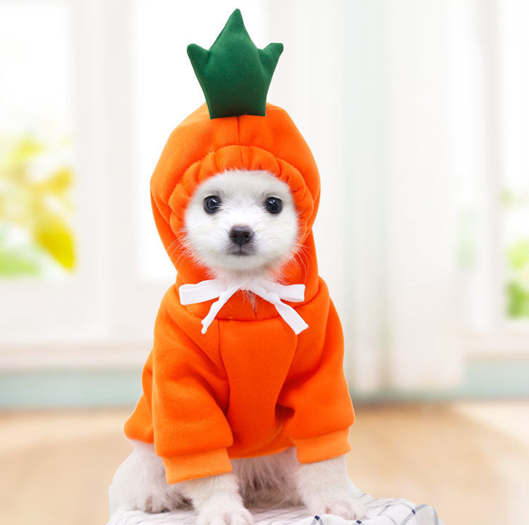 Cute Fruit Dog Clothes For Small Dogs Hoodies Winter Warm Fleece Pet Clothing Puppy Cat Costume Coat For French Chihuahua Outfit - 0 - CJ