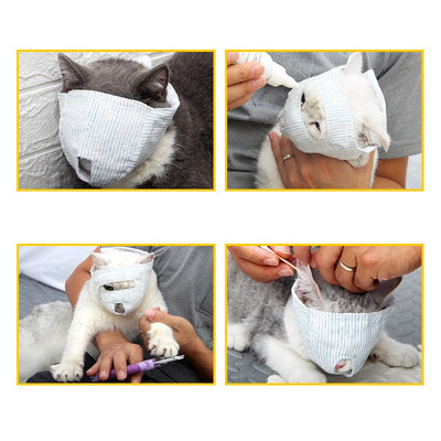 Anti - Bite And Anti - Messy Drip Medicine Breathable Cat Mask - 0 - CJ