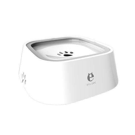 Pet Feeding Bowls Not Wetting Mouth No Spill Cat Bowl Prevent Splashing Water Feeder - 0 - CJ - White - CJGY117281701AZ