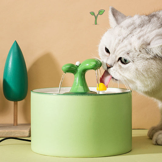 1.5L Electric Ceramic Cat Drinking Water Fountain For Cats Dogs Drinking Bowl Automatic Cat Water Fountain Dispenser - 0 - CJ