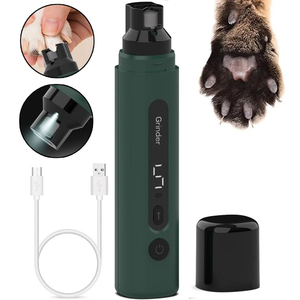 Dog Nail Grinder Electric Pet Nail Trimmers Rechargeable Cat Nail Grinders Super Quiet With 5 - Speed Setting For Small Medium Large Dogs Cats Claw Care Pet Products - 0 - CJ