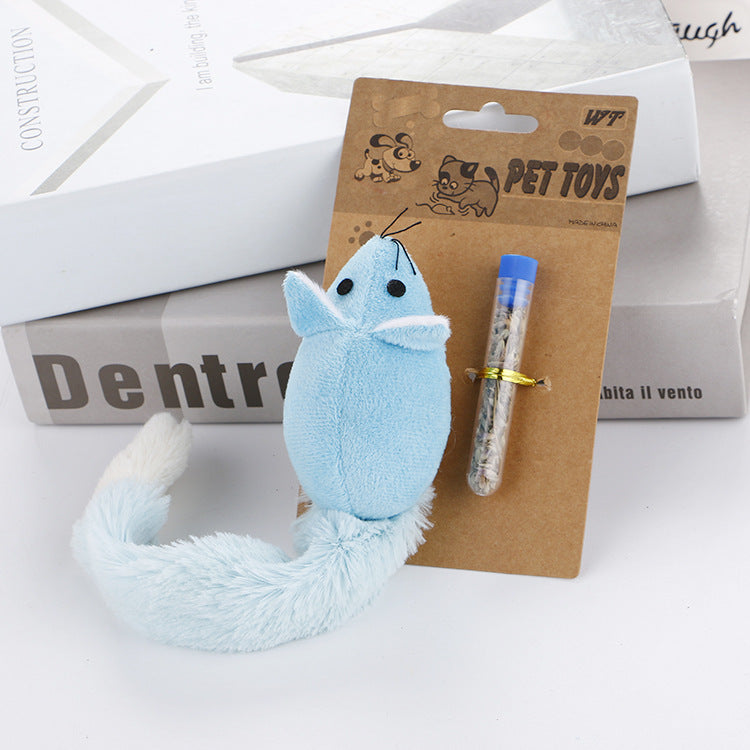 Long Tail Mouse Cat Teaster Toys Funny Pet Toys Cat Toys Mouse Trainning Funny Playing Toys Interactive Pets Products - 0 - CJ - Blue - CJJJCWMY00926 - Blue