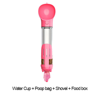 300 500ml Portable Multifunction Dog Water Bottle Food Feeder For Big Dogs 3 In 1 Poop Dispenser Puppy Pet Travel Drinking Bowls - 4 - CJ - 500ml - Pink - CJGY1583018 - 500ml - Pink