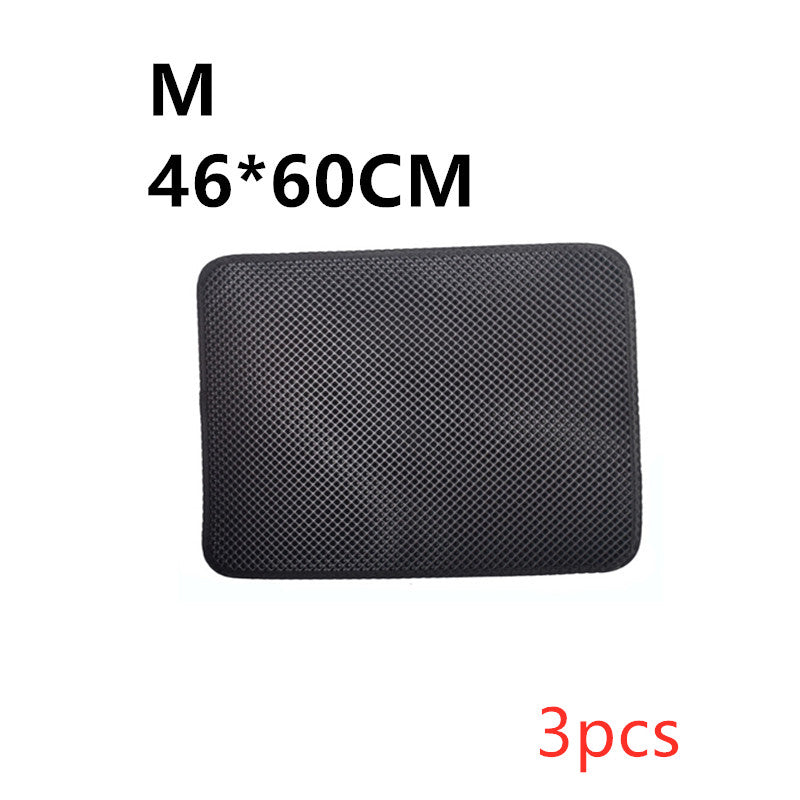 Double Layer Litter Cat Bed Pads Pet Cat Litter Mat Trapping Pets Litter Box Mat Pet Product Bed For Cats House Clean Mat - 0 - CJ - M3PC - Black - CJJJCWMY00030 - M3PC - Black
