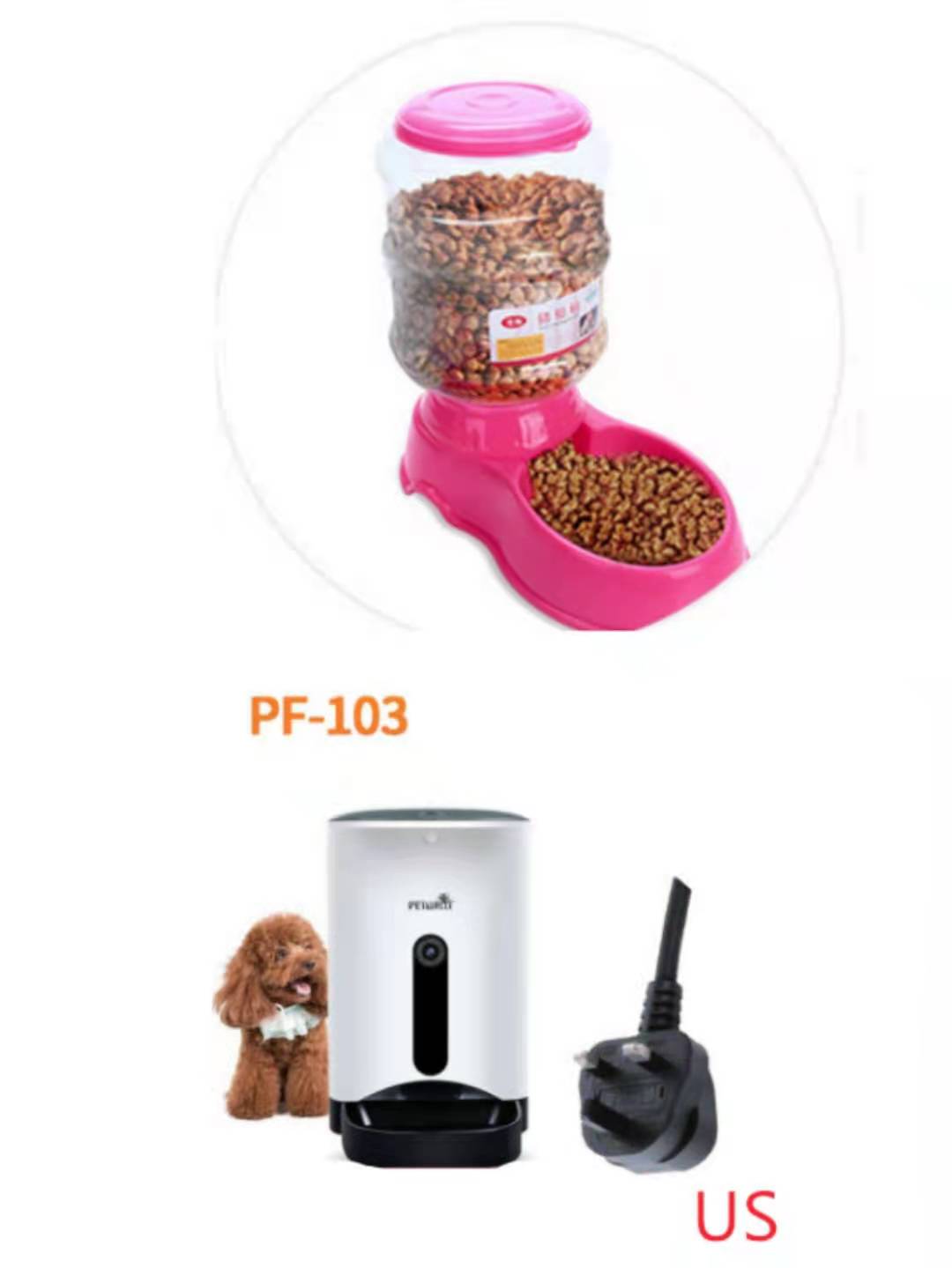 3.5L pet automatically feeding basin - 0 - CJ - Pink us - Water PF103 - CJJJCWGY00043 - Pink us - Water PF103