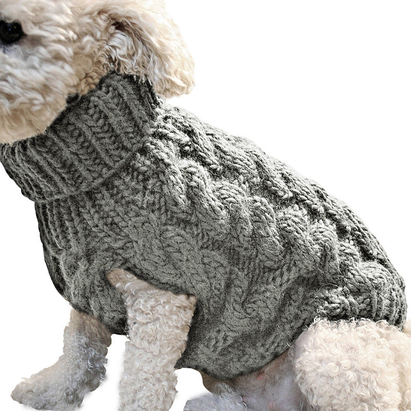 New Pet Sweater Dog Clothes Pet Supplier Winter Warm Clothing - 0 - CJ - Grey - S - CJJJCWGY02401 - Grey - S