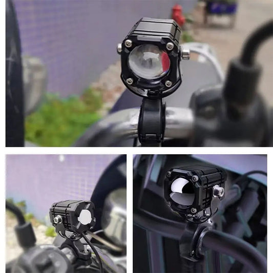2pcs M5 Spotlight Ultra Bright LED Fog Lights, Headlights, Motorcycles, Cars, Projectors, Waterproof, Universal, Suitable For Motorcycles, SUV, Small, Auxiliary, Spotlight, 12W - 5 - CJ