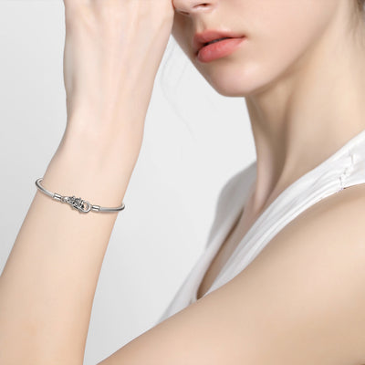 S925 Sterling Silver Basic Keel Chain Without Buckle Hollow Single Chain Bracelet Diy Accessories - 4 - CJ