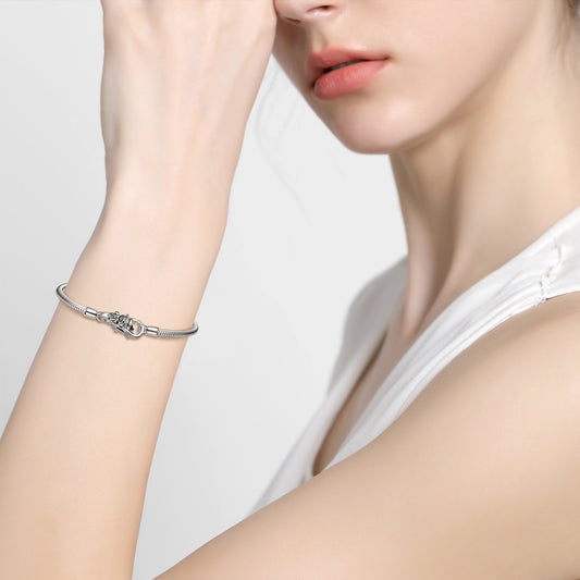 S925 Sterling Silver Basic Keel Chain Without Buckle Hollow Single Chain Bracelet Diy Accessories - 4 - CJ