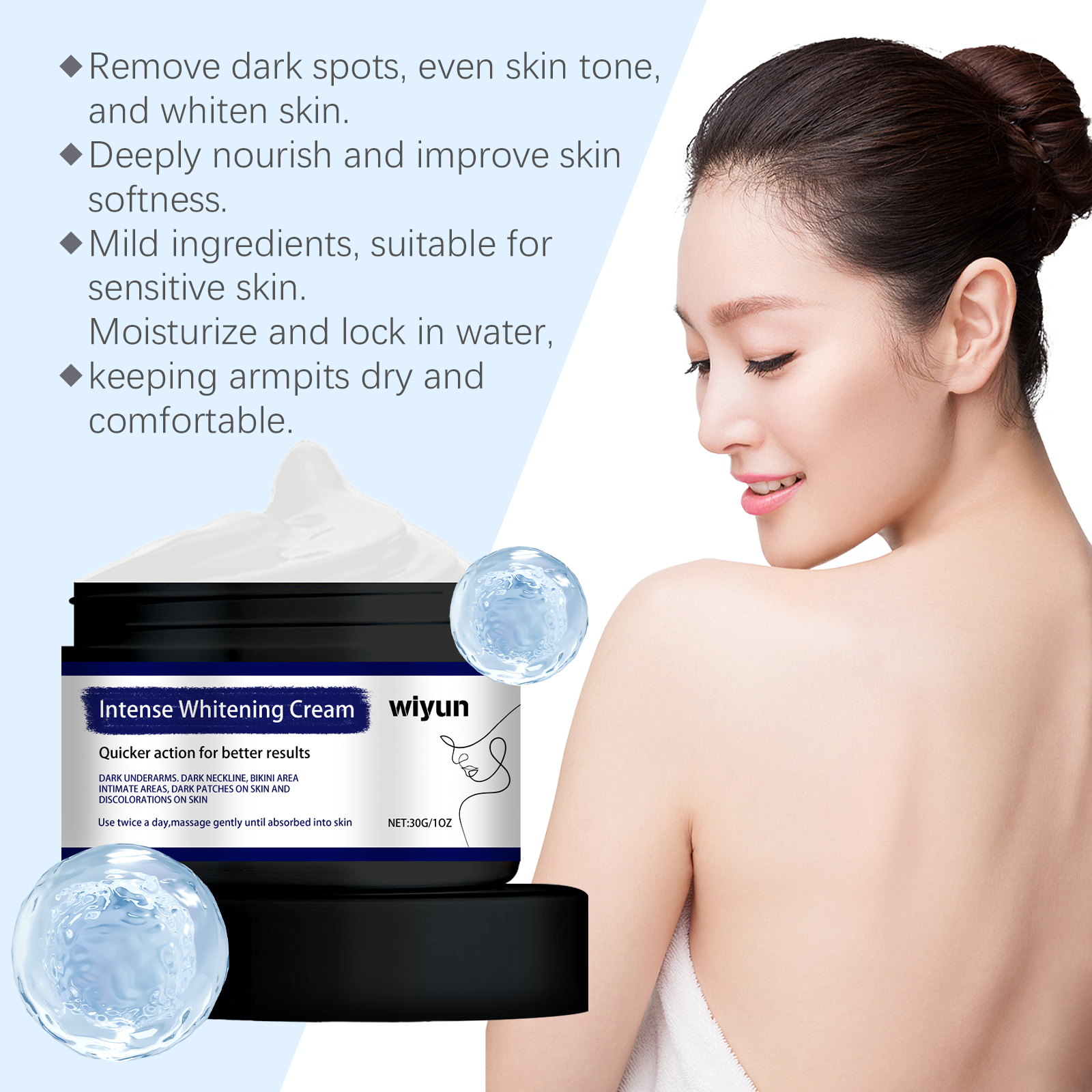 Wiyun Body Brightening Cream Improves Brightening Complexion, Deeply Nourishes, Hydrates And Gently Pamper Skin For A Tender Body - 5 - CJ