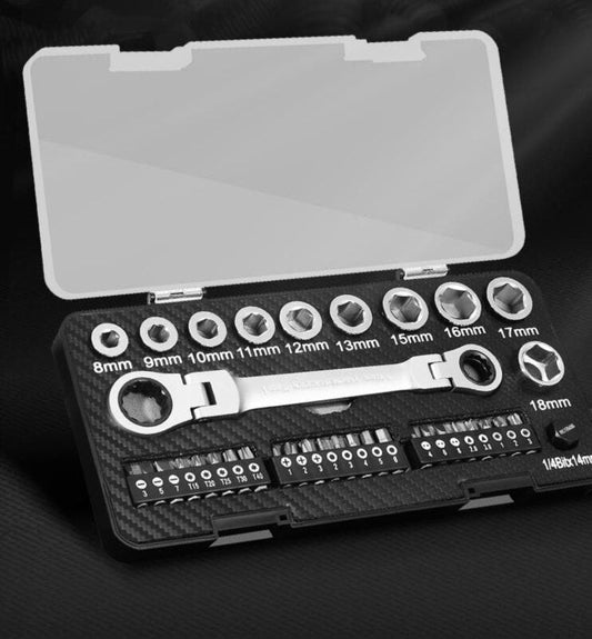Ratchet Wrench Set Sleeve Screwdriver Set Amazon Ebay Tools Hot Selling Product Multi - function Two - way Ratchet - 0 - CJ