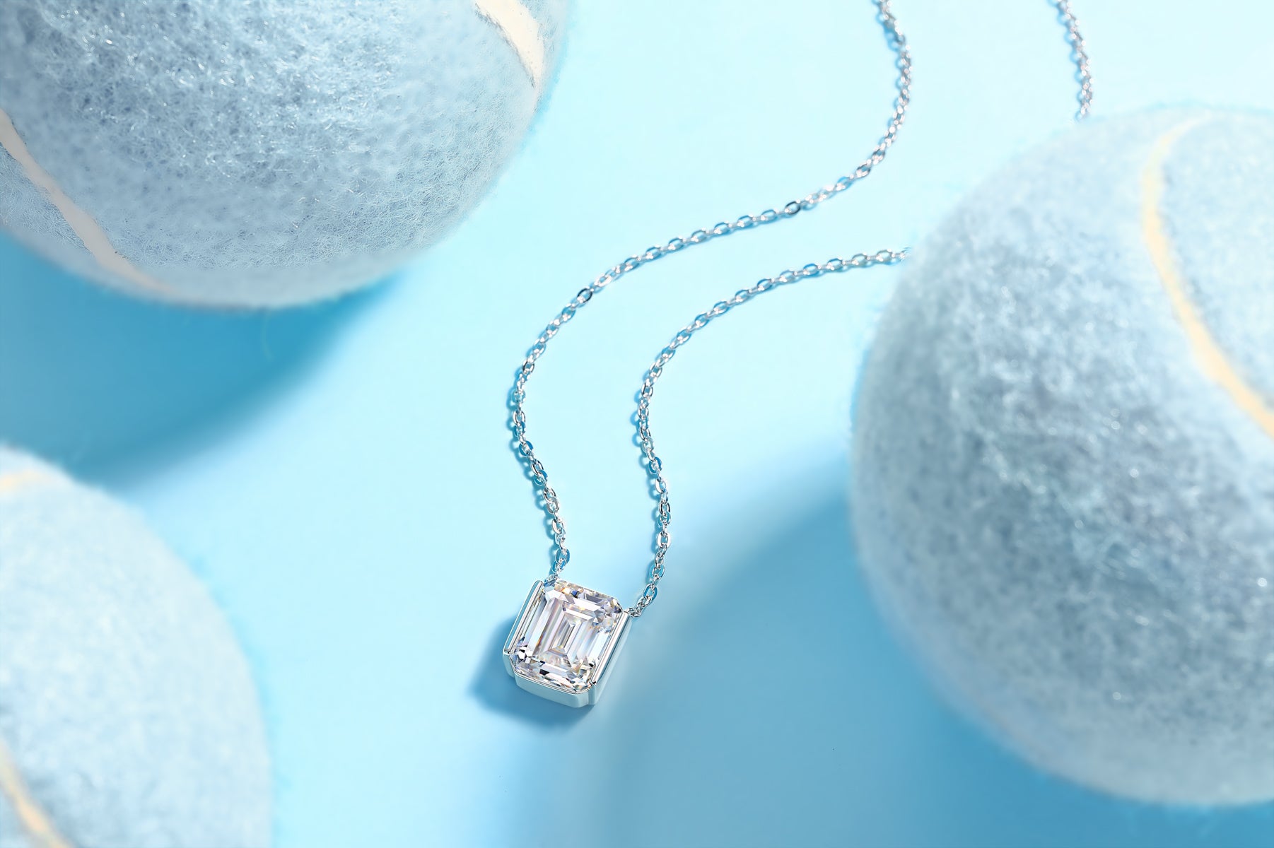 1The Brilliance In A Small Space - A Fashionable Jewelry Pendant Set With Moissanite S925 Sterling Silver And Platinum - plated Diamond, Moissanite Silver Jewelry Prohibit TikTok sales - 5 - cj