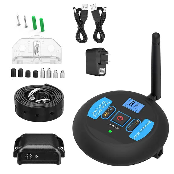 Wireless Electric Dog Fence Pet Shock Boundary Containment System Electric Training Collar For Small Medium Large Dogs - 5 - CJ