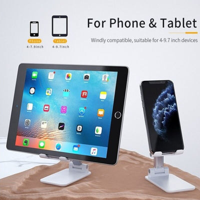 Metal Desktop Tablet Holder Table Cell Foldable Extend Support Desk Mobile Phone Holder Stand For iPhone iPad Adjustable - 5 - cjdropshipping