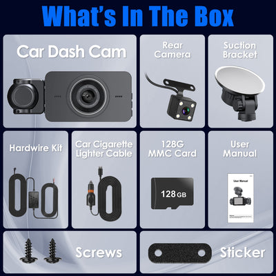 4 Channel Car Dash Cam With 128G MMC Card 1080P Front 720P Left Right 480P Rear G - Sensor Parking Monitor Loop Recording Night Vision 360 Degree Surveillance Car Camera - 5.0 - cjdropshipping