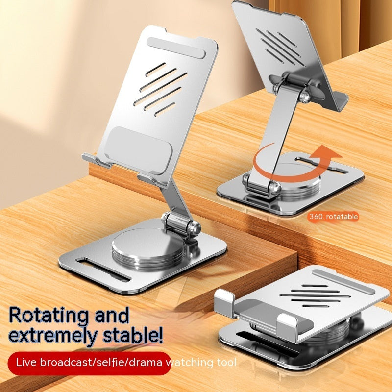 360 Degrees Rotate Metal Desk Mobile Phone Holder Stand For Phone Pad Adjustable Desktop Tablet Holderl Table Cell Phone Stand - 0 - CJ - Silver - CJSJ192138603CX
