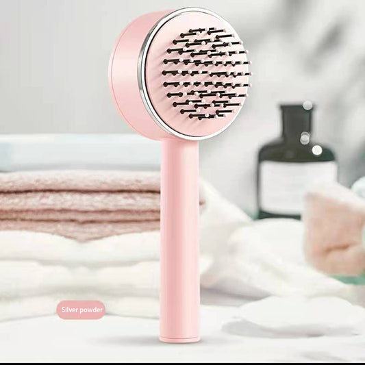 One - key Self - cleaning Hair Brush For Women Curly Hair Brush  Anti - Static Airbag Massage Comb  Airbag Massage Scalp Comb Professional Detangling One - key Self - cleaning - 5 - CJ