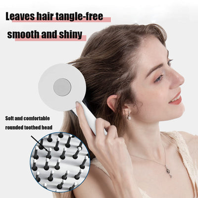 One - key Self - cleaning Hair Brush For Women Curly Hair Brush  Anti - Static Airbag Massage Comb  Airbag Massage Scalp Comb Professional Detangling One - key Self - cleaning - 5 - CJ